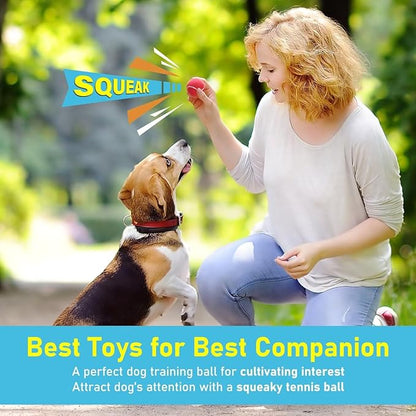 Prime Pets Mini Tennis Balls for Dogs, 2 Inch Squeaky Dog Toys, Interactive Dog Toy Balls for Indoor Outdoor, Squeaky Toys for Small &amp; Medium Dogs