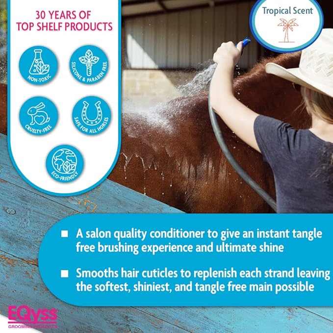 EQyss Premier Equine Conditioner - Moisturize Skin, Detangle Horse&
