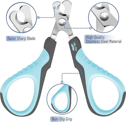Mr. Pen Cat Nail Trimmer - Sky Blue &amp; Dark Gray, Suitable for Cats &amp; Kittens, Small Dogs