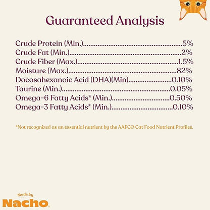 Made by Nacho Wet Cat Food, Sustainably-Caught Minced Salmon in Bone Broth for Hydration, Digestive Health, High Protein, 2.5 Ounce Cups (10 Pack)