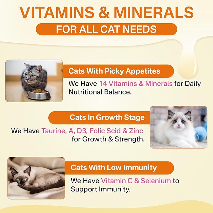 Cat 6-in-1 Calming Diffuser + Multivitamin 500 Chews for Cats – Stress Relief, Immune, Skin &amp; Coat, Digestion, Brain &amp; Bone Health for All Cats, 2 Diffusers + 4 Refills