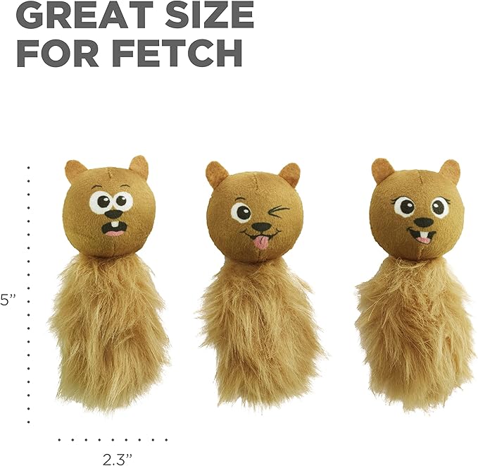 Outward Hound Nina Ottosson Plush Replacement Chipmunk Toys for Snuffle N&