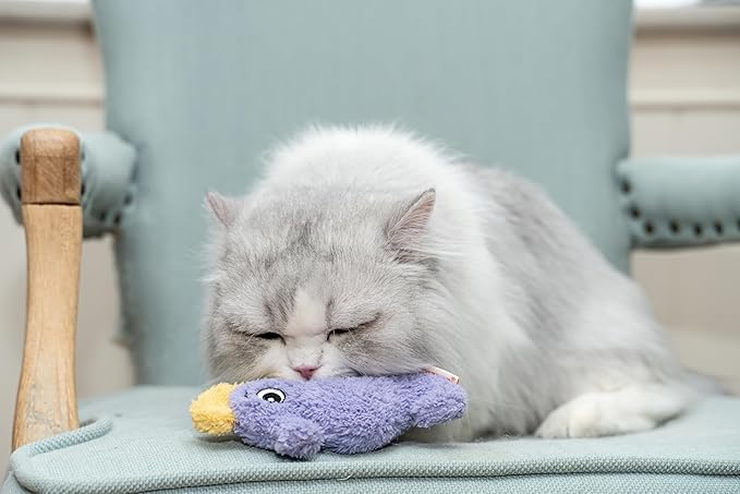 Interactive Catnip Cat Plush Toy, Ocean Theme, 5&