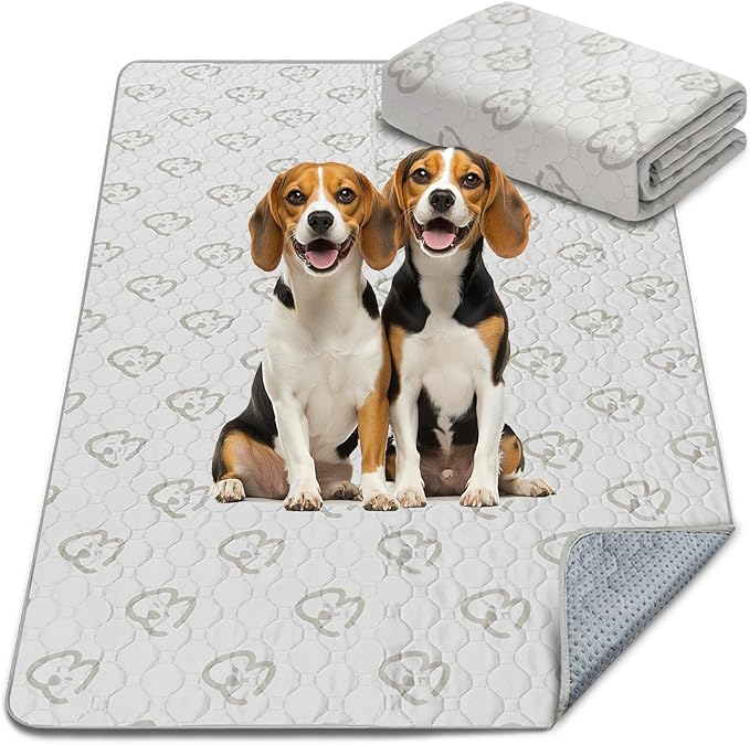 FXW Washable Pee Pads for Dogs, Puppy Pads with Super Absorbent, Specifically Designed for FXW Rollick/Homeplus 32/40/45inch 6 Panels Dog Playpen, 71" × 43" Rectangle, Khaki, 1 Pack