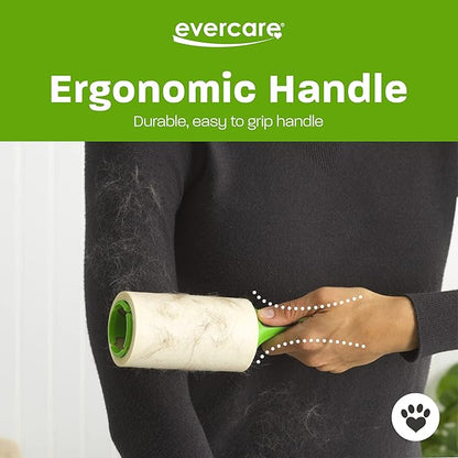 Evercare All Purpose Pet Hair Lint Roller with 2 Refills, 180 Total Sheets – Reusable Sticky Roller for Pet Hair, Cat &amp; Dog Hair Remover, Lint Remover, Pet Hair Remover for Furniture, Clothing &amp; Cars