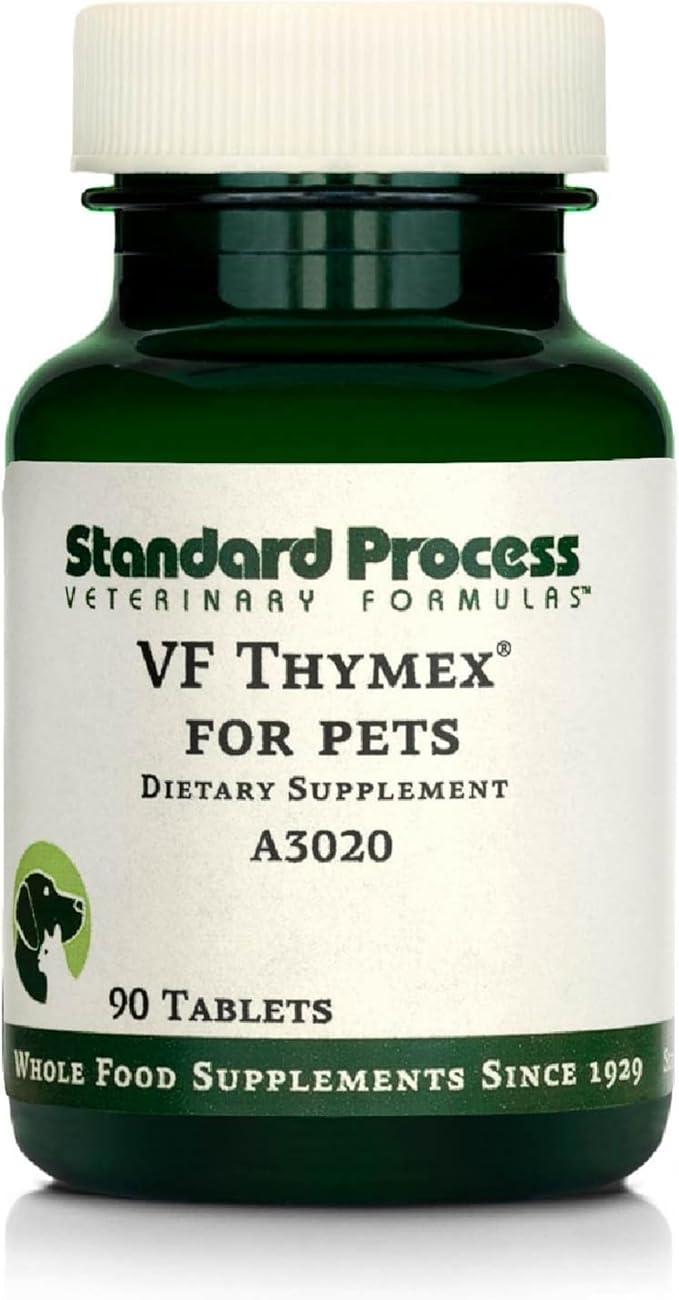 Standard Process Inc. VF Thymex for Pets - Cat &amp; Dog Immune System Support Supplement - Thymus Supplement to Aid Canine &amp; Feline Immune Health - Supplement with Vitamin C - 90 Tablets