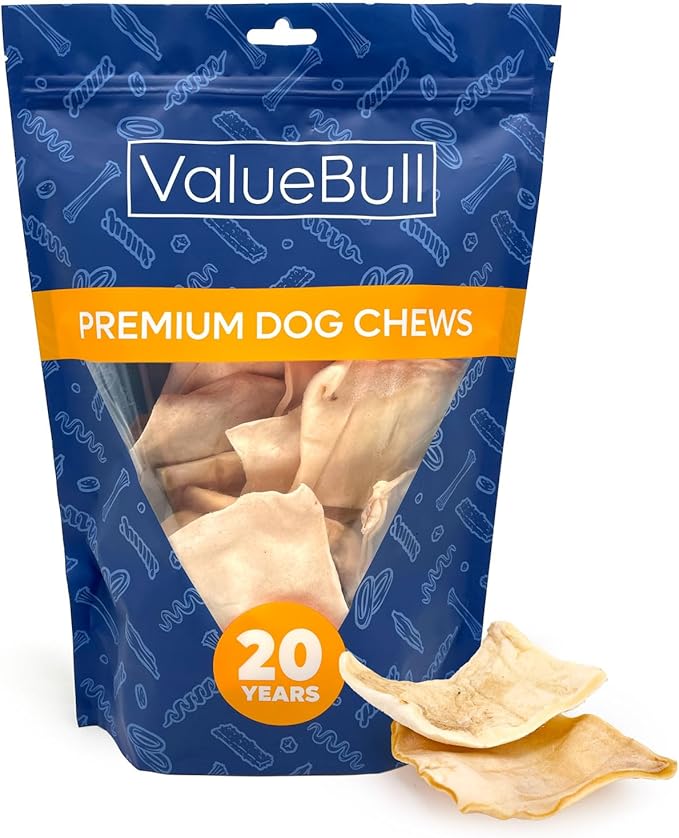 ValueBull USA Rawhide Chips, 1 Pound - Natural &amp; Safe, USA Beef Hide, Long Lasting, Chemical Free, No Artificial Flavors