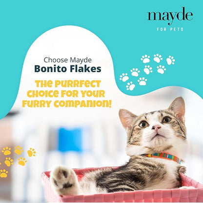 Mayde Bonito Flakes for Cats &amp; Dogs, All-Natural High-Protein Treats, Extra Large 4oz Bag, 3-Pack