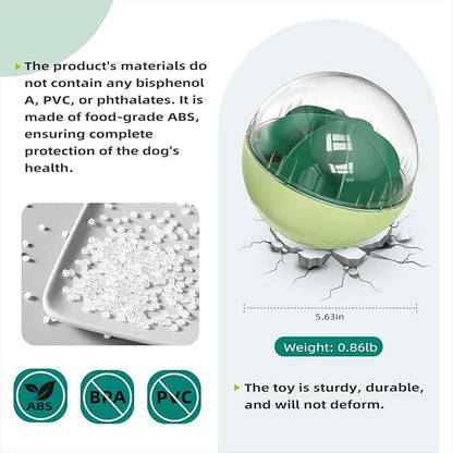KADTC Extra-Large Dog Giggling Treat Dispenser Ball - Adjustable Food Dispensing Speed - Puppy Mind Game Puzzle Slow Feeder for Medium/Large/Extra Large Dogs Aggressive Chewers Breed