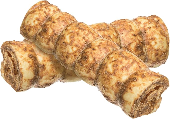 Redbarn Pet Products All-Natural Beef Cheek Rolls for Dogs, Grain-Free Cow Cheeks, Naturally Rich in Collagen, Available in Chicken &amp; Carrot Glaze or Uncoated (Chicken &amp; Carrot, Large (Pack of 12))