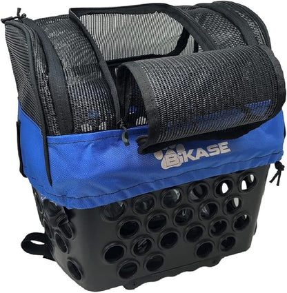 BiKASE Durable Dog Bike Basket &amp; Carrier, Rear Mount Pet Basket for Bikes with Super Comfort Mat and Cover, Ideal for Small Dogs and Cats up to 12 lbs