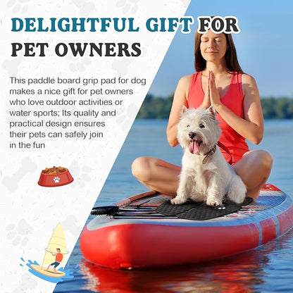 Dog Traction Pad Dog Paddle Board Kayak Accessories 21.2 x 15.3 Inch Non Slip Deck Grip Mat Surfboard Traction Good Grip EVA Foams for SUP Skimboard Paddleboard Surfboard