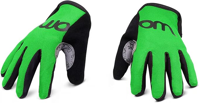 woom TENS Bike Gloves, Child’s &amp; Youth Bicycle Full Finger Protection with Grip for Road Cycling &amp; Mountain Biking (Boys &amp; Girls)
