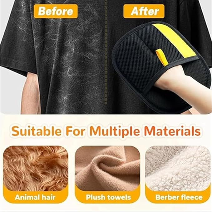 2 Pcs Pet Hair Removal Glove, 2025 New Pet Hair Remover Electrostatic Gloves, Upgrade Electrostatic Gloves Pet Hair, Reusable Cat Dog Grooming Gloves Pet Hair for Cats &amp; Dogs