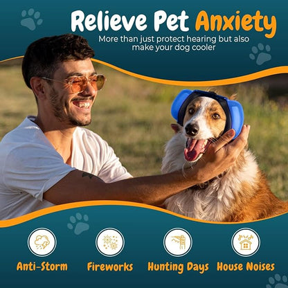 Dog Ear Muffs for Noise Protection, 29dB NRR Dog Earmuffs, Noise Cancelling Headphones for Dogs