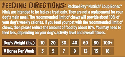 Nutrish Rachael Ray Soup Bones Dog Treats, Beef &amp; Barley Flavor, 6 Bones (Pack of 2)