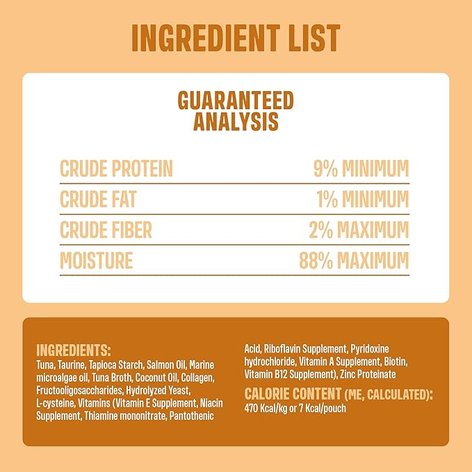 ivvi Skin &amp; Coat for Cats – Functional Creamy Snack with Salmon Oil, Algae Oil, Zinc, Collagen &amp; Biotin – Supports Skin and Fur Health – 30 x 0.53 oz Sachets – with Real Tuna