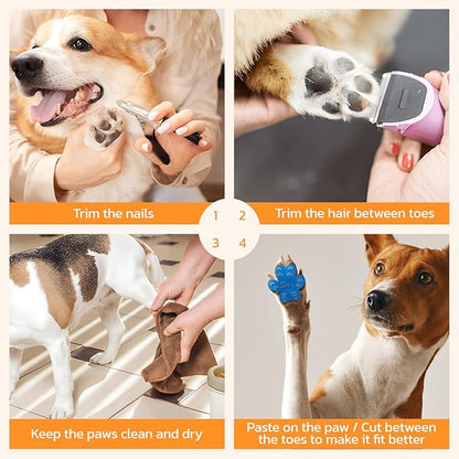 Non-Slip Paw Protector Pads for Senior Dogs, Anti-Slip Rubber Traction Stickers, Protect Dogs&