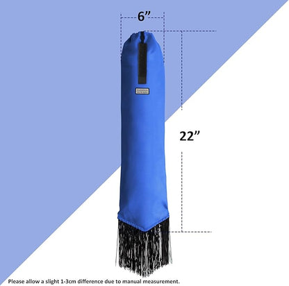 Harrison Howard Smooth Lightweight Adjustable Fastener Nylon Horse Tail Bag with Fringe