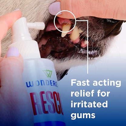 Wondercide Rescue - Oral Spray for Dogs and Cats – Freshens Breath, Soothes Gums, Alcohol Free Daily Dental Care with Pure Hypochlorous – 8.5 oz