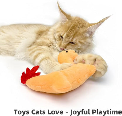 Catnip Toys 3 Pack – Plush Catnip Toy with Gall Fruit &amp; Silvervine Stick with Feathers, Interactive Chew &amp; Kick Toys for Indoor Cats, Relieve Stress &amp; Encourage Exercise
