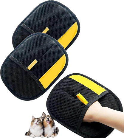 Magic Brush Pet Hair Removal Glove for Cats &amp; Dogs, 2 Pcs Electrostatic Glove for Pet Hair, Cat Grooming Gloves for Hair Removal, Reusable Cat &amp; Dog Hair Remover for Couch, Furniture, Carpet, Curtain