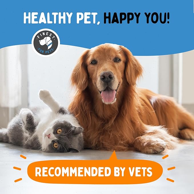 Omegease Fish Oil for Dogs &amp; Cats - Finest for Pets Omega 3 for Cats &amp; Dogs - Supplement for Skin &amp; Coat, Itching, Shedding, Joints &amp; Immune Health - 100% Pure Omega Fish Oil with EPA &amp; DHA (32 oz)
