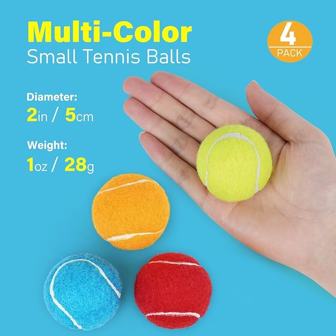 Prime Pets Mini Tennis Balls for Dogs, 2 Inch Squeaky Dog Toys, Interactive Dog Toy Balls for Indoor Outdoor, Squeaky Toys for Small &amp; Medium Dogs