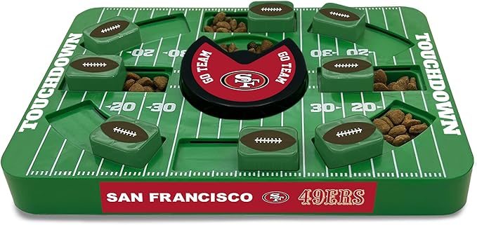 Pets First NFL SAN Francisco 49ERS Large Puzzle Toy - Interactive Dog Treat &amp; Slow Feeding Toy