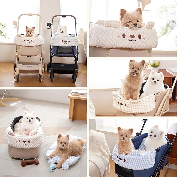 Stroller Cover for Pets, Removable &amp; Washable Dog Stroller Cushion, Cushion &amp; Cover for Dogs &amp; Cats, Blue