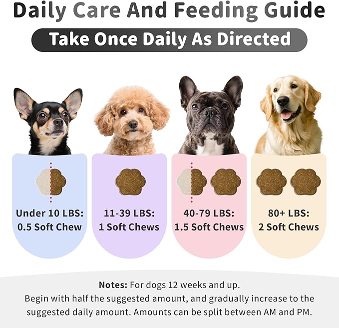 Melatonin for Dogs, Calming Chews with Valerian Root &amp; L-Theanine for Sleep Aid &amp; Emotional Support, Calming Treats for Stress Anxiety Relief, Thunder, Fireworks, Barking, Chicken Flavor, 90Ct