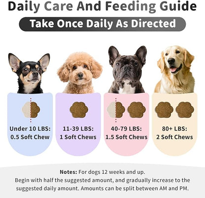 Melatonin for Dogs, Calming Chews with Valerian Root &amp; L-Theanine for Sleep Aid &amp; Emotional Support, Calming Treats for Stress Anxiety Relief - Thunder, Fireworks, Barking, Bacon Flavor, 90Ct