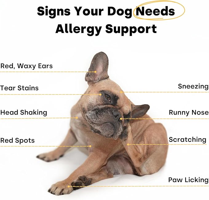Kayode Itch &amp; Allergy - Natural Dog Allergy Chews with Advanced Itch Relief. Premium Colostrum &amp; Bee Pollen for Dog Allergies. Natural Alternative to Allergy Medicine