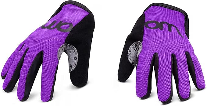 woom TENS Bike Gloves, Child’s &amp; Youth Bicycle Full Finger Protection with Grip for Road Cycling &amp; Mountain Biking (Boys &amp; Girls)