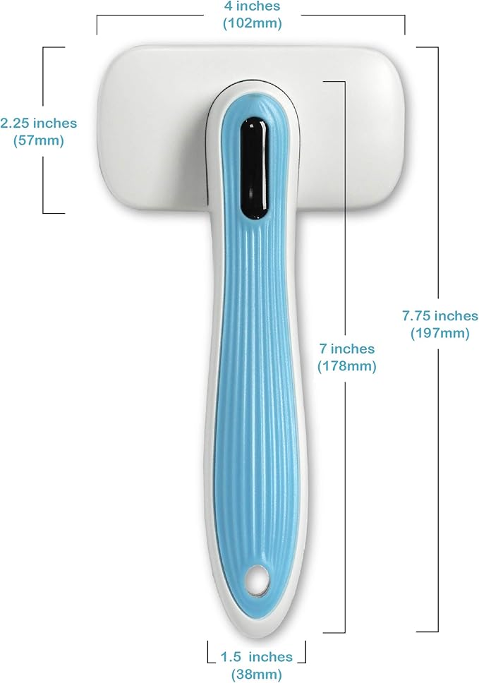 Pets First Premium Dog Brush &amp; CAT Brush Self Cleaning Dog Slicker Hair Brush Easy to Clean Best Pet Grooming Brushes Shedding Grooming Tools for Dogs and Cats. Beautiful Gift for The Groomer!