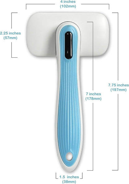Pets First Premium Dog Brush &amp; CAT Brush Self Cleaning Dog Slicker Hair Brush Easy to Clean Best Pet Grooming Brushes Shedding Grooming Tools for Dogs and Cats. Beautiful Gift for The Groomer!