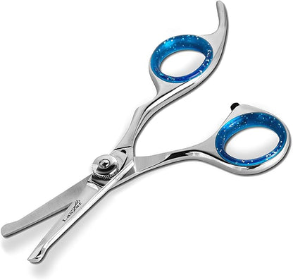 Laazar Straight Dog Grooming Scissors - Comfortable Around The Eyes Cat &amp; Dog Scissors | Blunt Dog Trimming Scissors| Premium Stainless Steel | Grooming Scissors For Dogs - Dog Hair Scissors