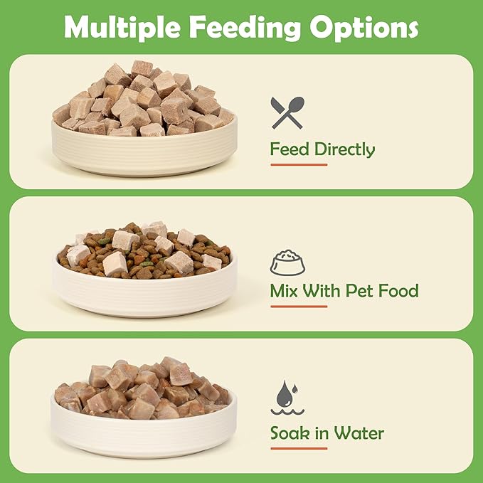 MON2SUN Freeze Dried Duck Cat and Dog Treats, Single Ingredient Natural and Healthy Dog Snacks, High Protein Training Treats &amp; Food Topper, 5.3 oz