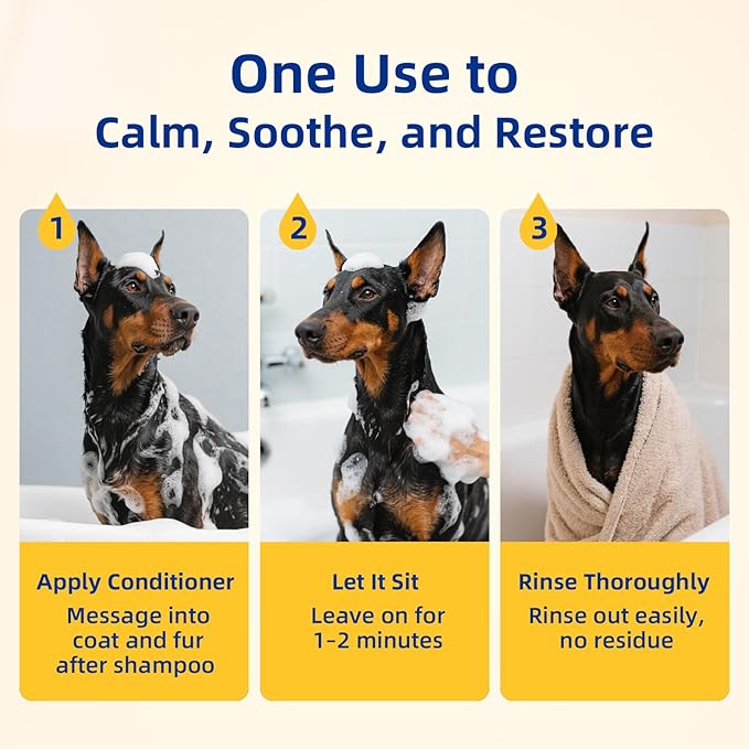 Unipaws Probiotic Short-Haired Dog Conditioner – Degreasing, Soothing &amp; Anti-Shedding for Red, Itchy Skin, Vegan Calendula, Coconut &amp; Oatmeal – EWG Green &amp; Medicated, Made in Korea, 16.9 Fl Oz