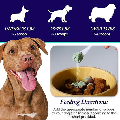 Dog Teeth Cleaning Powder - Dog Dental Powder - Targets Tartar &amp; Reduces Plaque &amp; Bad Breath - Teeth Cleaning Made Easy Eliminate - Formulated for Small, Medium, Large Dogs (2PCS)