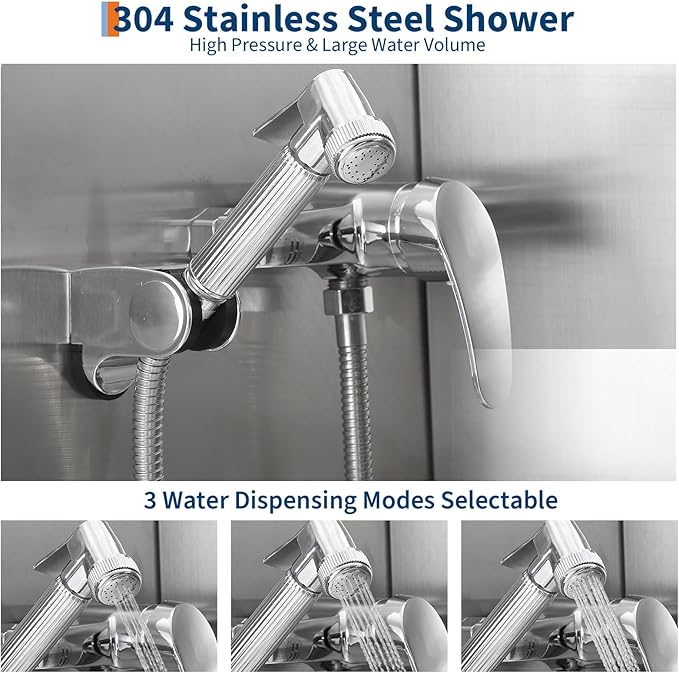 Stainless Steel Dog Washing Station - Dog Bath Tub for Large, Medium, Small Dogs, Pet Grooming Tub with Ramp, Non-Slip Grate, Shower, Soap Box, Faucet, Drain for Home &amp; Outdoor （Left RAMP, 38"）