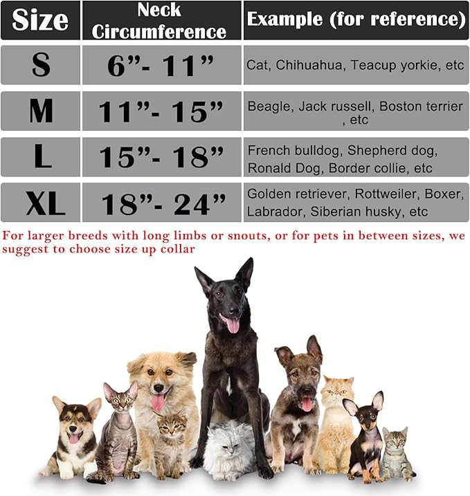 Katoggy Protective Inflatable Recovery Collar, Soft Blow-up Dog Cone Collar, Pet Donut Cone Collar, Comfy Elizabethan Collar After Surgery for Large Dog to Prevent from Biting &amp; Scratching