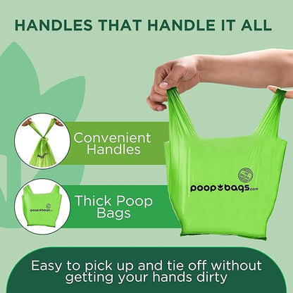 The Original Poop Bags® Dog Waste Bags with Handles, 38% Plant-Based, Heavy-Duty &amp; Leak-Proof, 300 Count