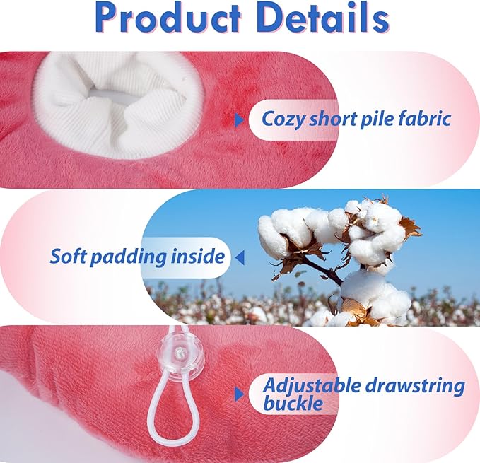 Anti-Lick Recovery Cone for Cats, Adjustable Soft Elizabethan Collar After Surgery, Easy on &amp; Off with Drawstring Buckle, Eat &amp; Drink Normally, Mashable Washable Pet Cone, Pink Large