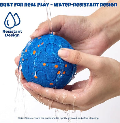 Dog Balls: Interactive Dog Ball Auto Rolling - Interactive Dog Toys for Aggressive Chewers - Bouncy &amp; Throwable, Type-C Rechargeable, Washable, for Small &amp; Medium &amp; Large Dogs – Blue