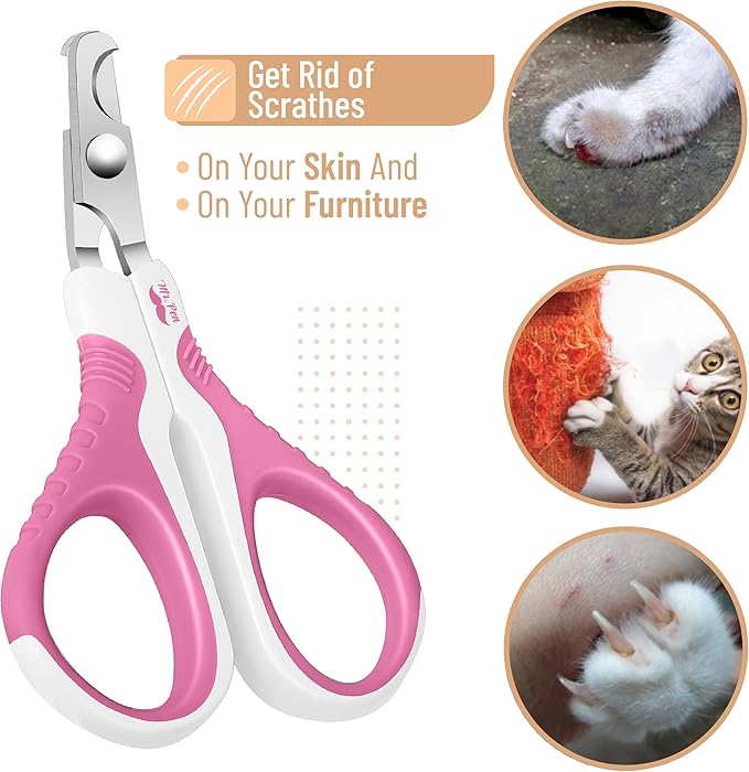 Mr. Pen Cat Nail Trimmer - Pink, Cat &amp; Dog Nail Clippers, Kitten &amp; Small Dog Claw Trimmer