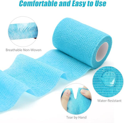 LotFancy Vet Wrap for Horses, 10 Pack, 3 inch by 5 Yards, Self Adhesive Bandage Wrap, Non-Woven Medical First Aid Tape for Pet Dog Cat Ankle Sprains &amp; Swelling, Horse Leg Wraps