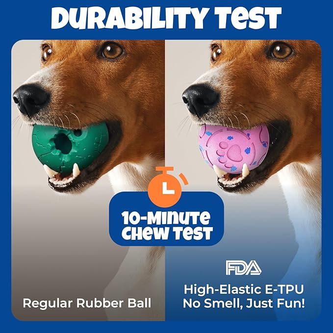Dog Balls: Interactive Dog Ball Auto Rolling - Interactive Dog Toys for Aggressive Chewers - Bouncy &amp; Throwable, Type-C Rechargeable, Washable, for Small &amp; Medium &amp; Large Dogs – Pink