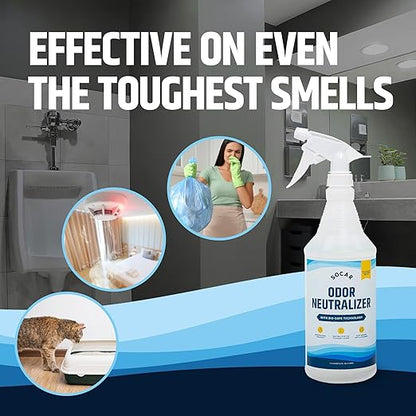 SOCAR - Odor Neutralizer 128oz Liquid REFILL - Odor Eliminator for Home, Office, Gym, Car. Eliminates Odors from Pets, Cooking, Sports Gear, Urine, Vomit &amp; Unwanted, Strong Odors