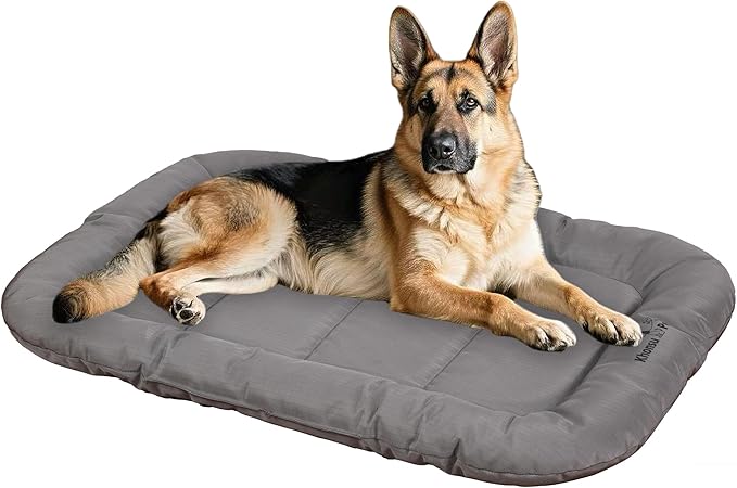 KHONSU PET Durable Dog Bed Tough and Tear Proof Dog Crate Bed, 800lbs Tear Strength PVC-Backed Waterproof Ped Bed Mat Indoor &amp; Outdoor Use for Dogs up to 90 lbs